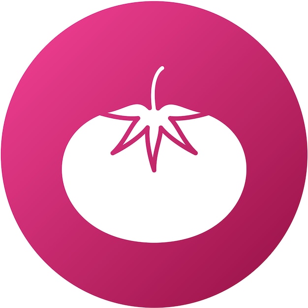 Diseño vectorial de estilo de icono de tomate