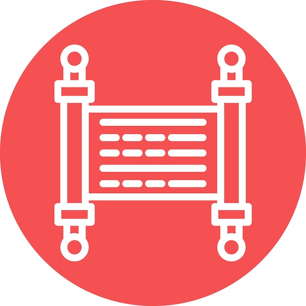 Diseño vectorial Estilo del icono de la Torá