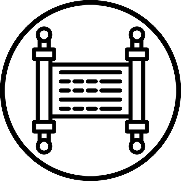 Diseño vectorial Estilo del icono de la Torá