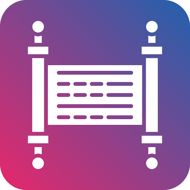 Diseño vectorial Estilo del icono de la Torá