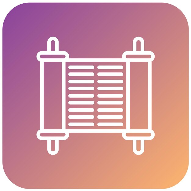 Diseño vectorial Estilo del icono de la Torá