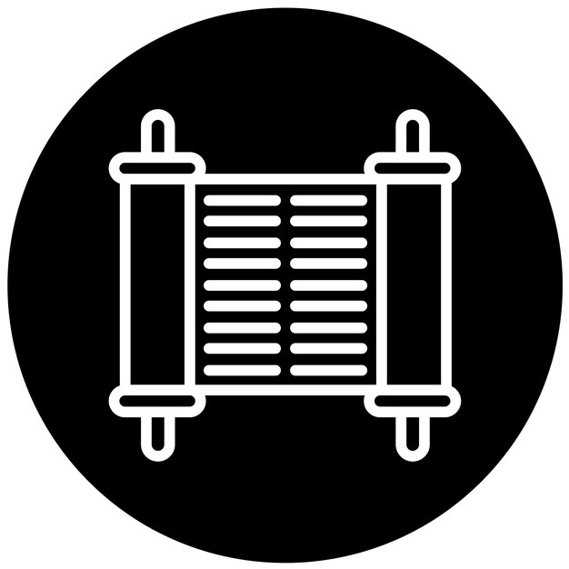Diseño vectorial Estilo del icono de la Torá