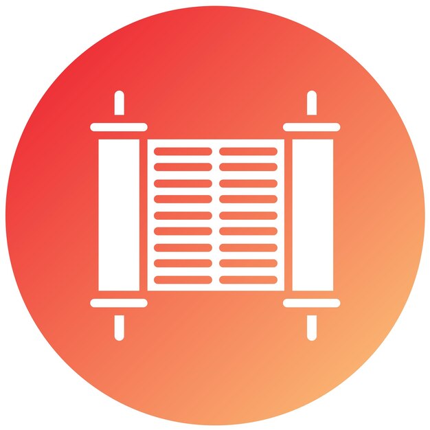 Diseño vectorial Estilo del icono de la Torá