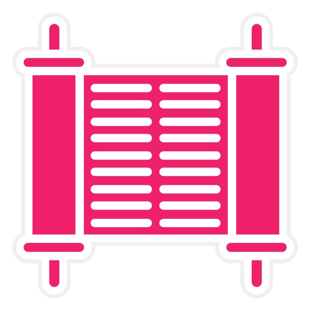 Diseño vectorial Estilo del icono de la Torá