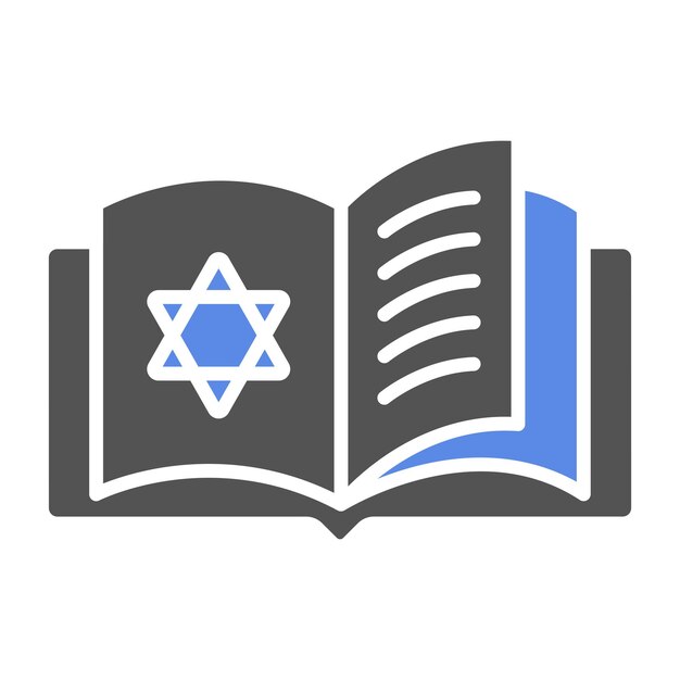 Diseño vectorial Estilo del icono de la Torá
