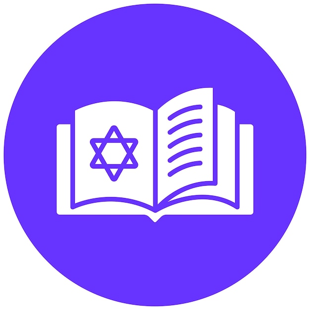 Diseño vectorial Estilo del icono de la Torá
