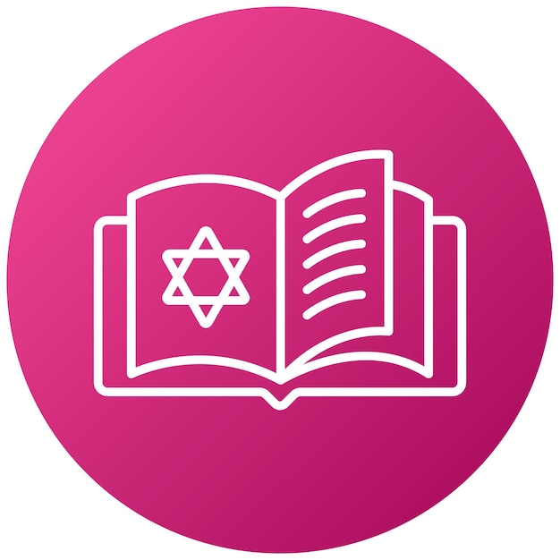 Diseño vectorial Estilo del icono de la Torá