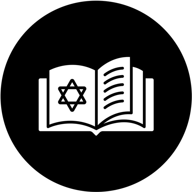 Diseño vectorial Estilo del icono de la Torá