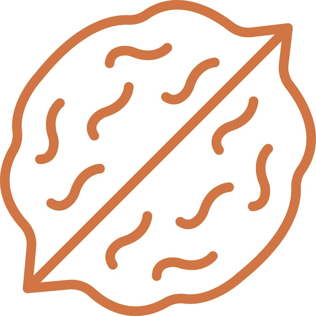 Diseño vectorial de estilo de icono de torbellino de nuez