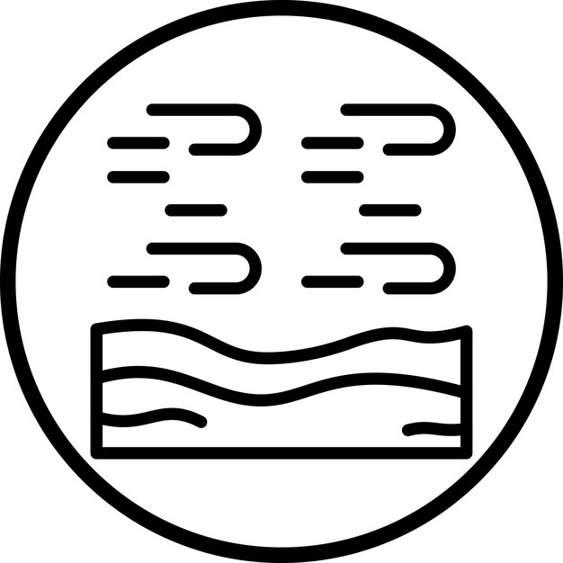 Diseño vectorial Estilo del icono de la tormenta de arena del desierto
