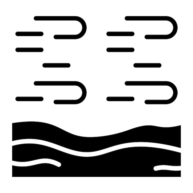 Diseño vectorial Estilo del icono de la tormenta de arena del desierto