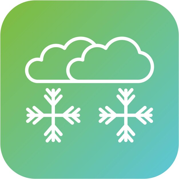 Diseño vectorial del estilo del icono de la tormenta de nieve