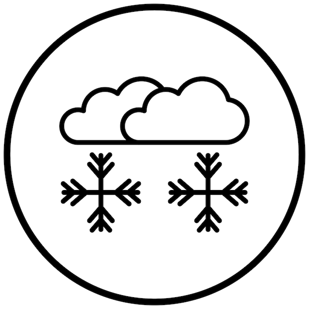 Diseño vectorial del estilo del icono de la tormenta de nieve