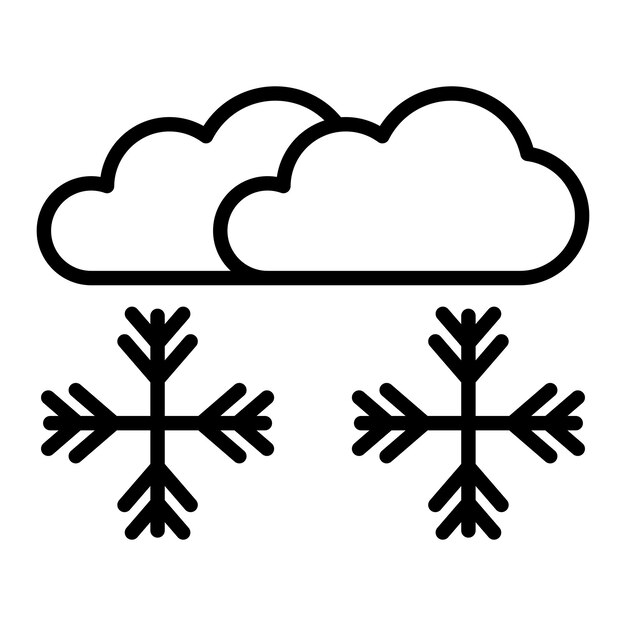 Diseño vectorial del estilo del icono de la tormenta de nieve