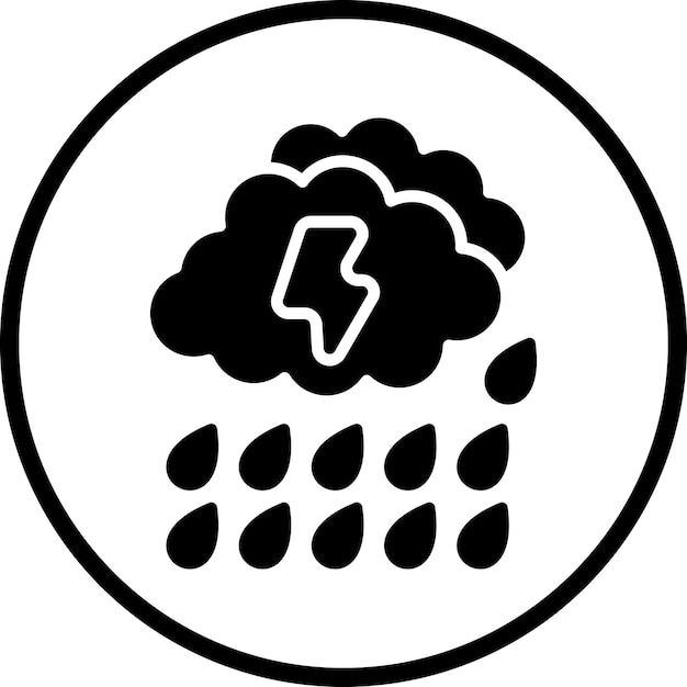Diseño vectorial Estilo del icono de la tormenta