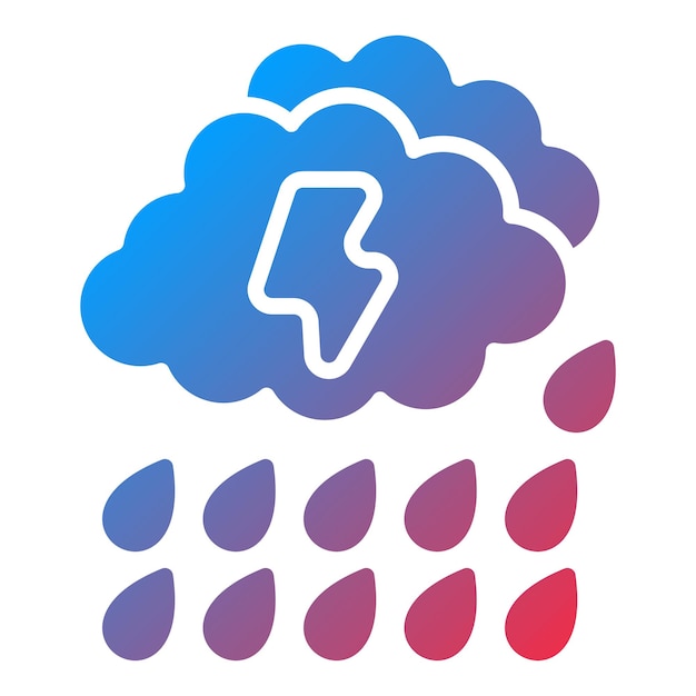 Diseño vectorial Estilo del icono de la tormenta