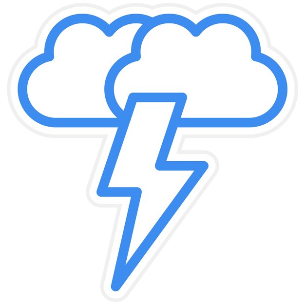 Vector diseño vectorial estilo del icono de la tormenta