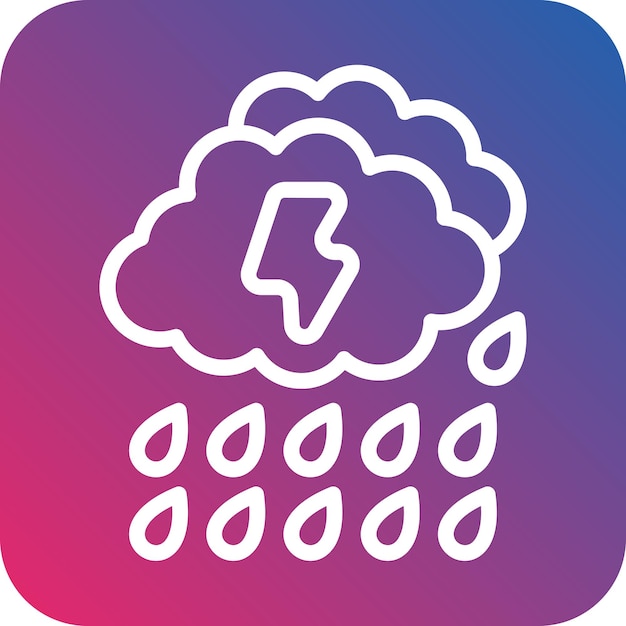Diseño vectorial Estilo del icono de la tormenta