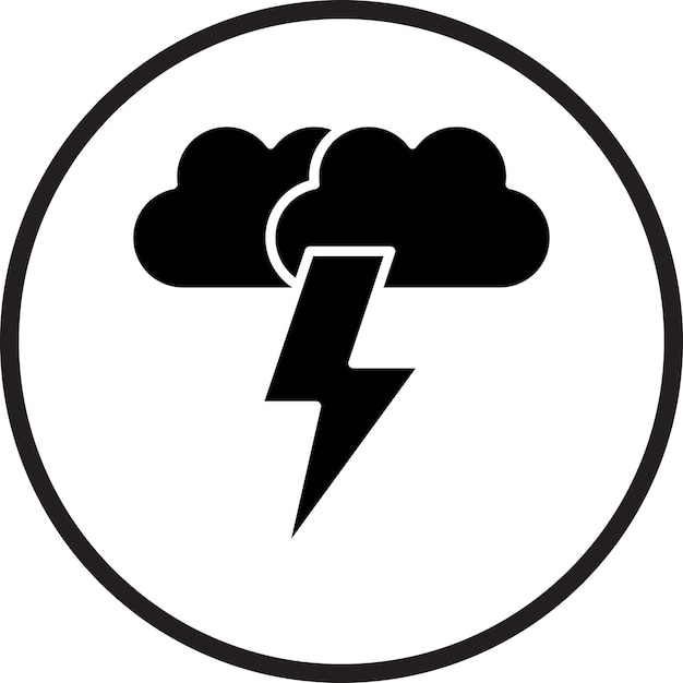 Diseño vectorial Estilo del icono de la tormenta