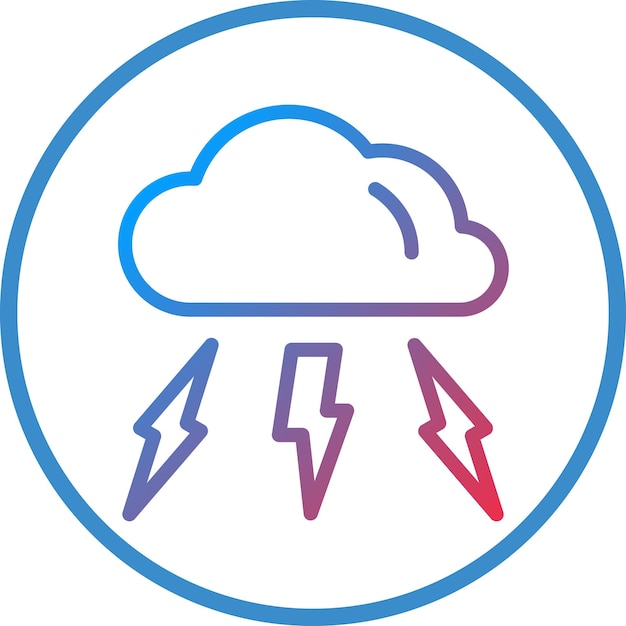 Vector diseño vectorial estilo del icono de la tormenta