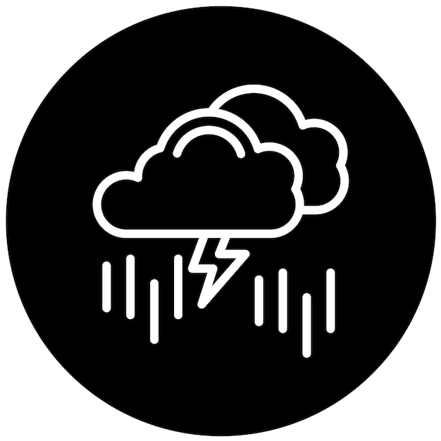 Diseño vectorial Estilo del icono de la tormenta