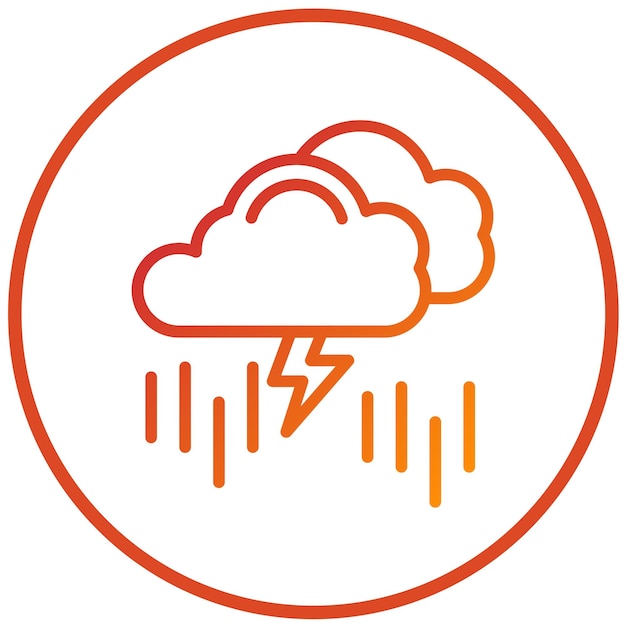 Diseño vectorial Estilo del icono de la tormenta