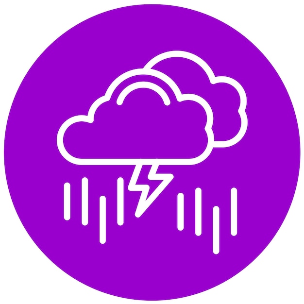 Diseño vectorial Estilo del icono de la tormenta