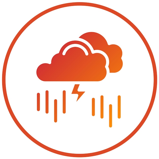 Diseño vectorial Estilo del icono de la tormenta