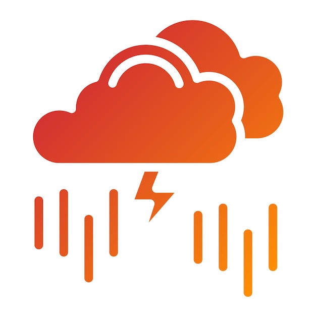 Diseño vectorial Estilo del icono de la tormenta
