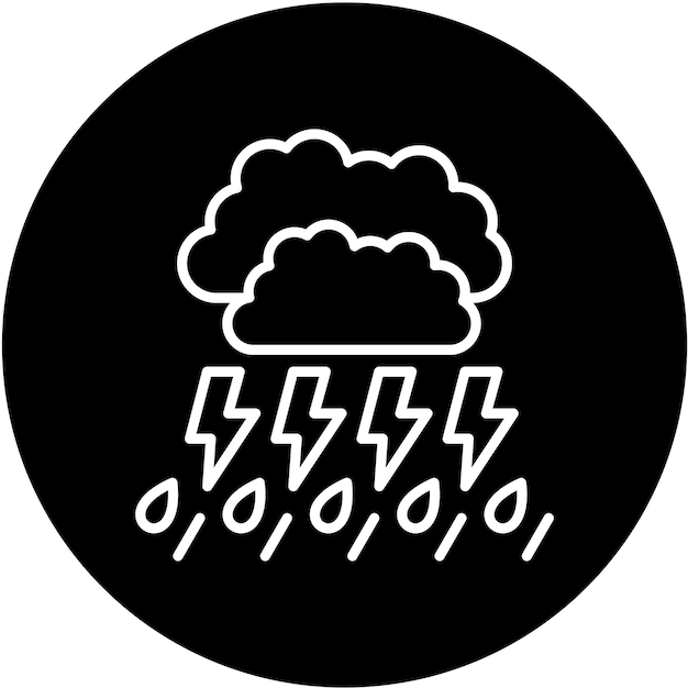 Diseño vectorial Estilo del icono de la tormenta