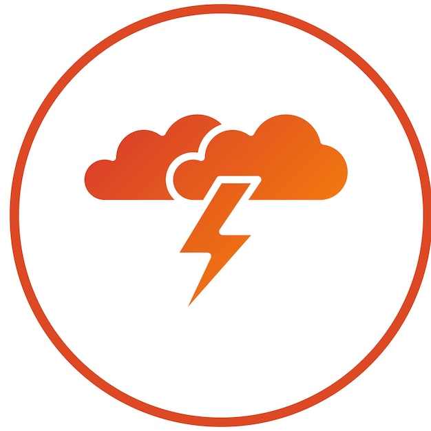 Diseño vectorial Estilo del icono de la tormenta
