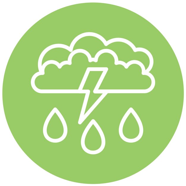 Diseño vectorial Estilo del icono de la tormenta