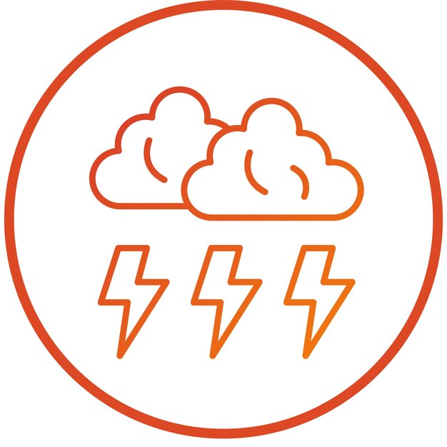 Diseño vectorial Estilo del icono de la tormenta