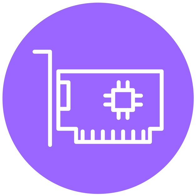 Diseño vectorial Estilo del icono del tornillo de la tarjeta de expansión