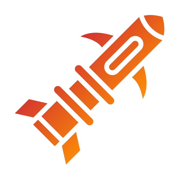Diseño vectorial Estilo del icono del torpedo