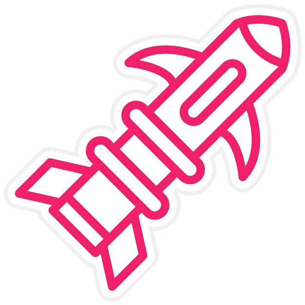 Diseño vectorial Estilo del icono del torpedo