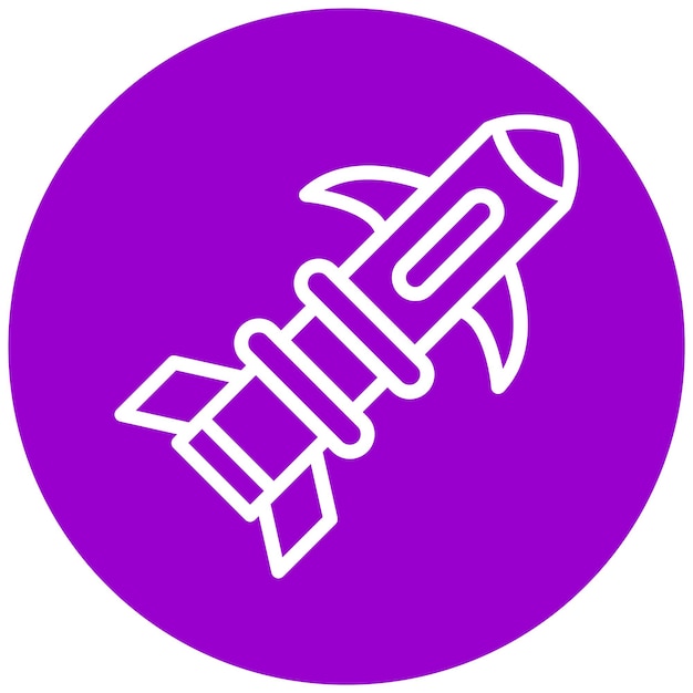 Diseño vectorial Estilo del icono del torpedo