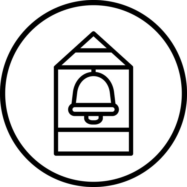 Diseño vectorial Estilo del icono de la torre del campanario