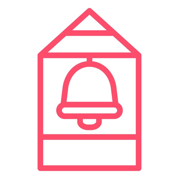 Diseño vectorial Estilo del icono de la torre del campanario
