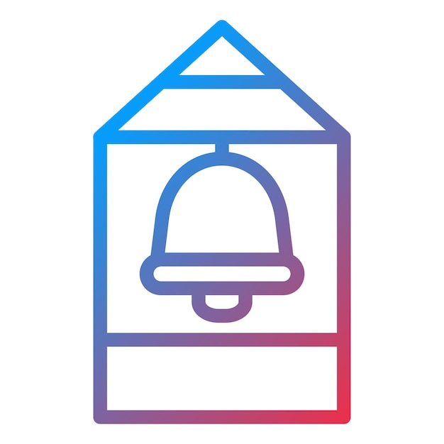 Diseño vectorial Estilo del icono de la torre del campanario