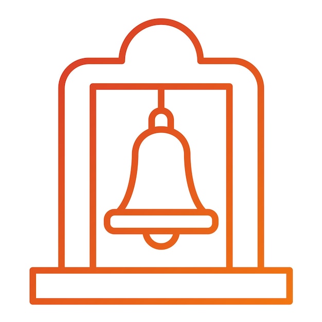 Diseño vectorial Estilo del icono de la torre del campanario