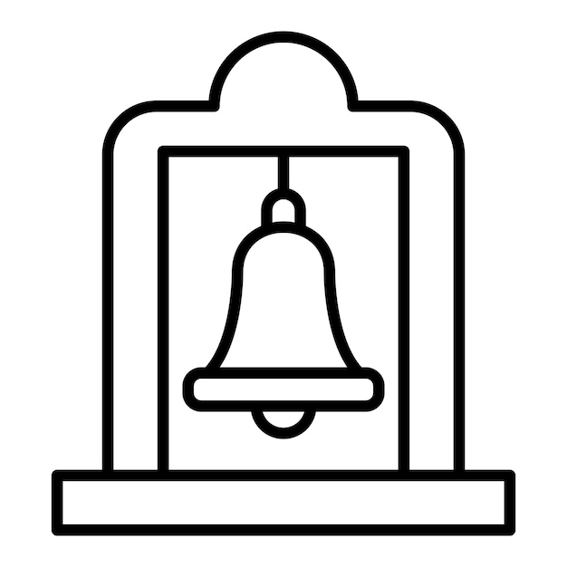 Diseño vectorial Estilo del icono de la torre del campanario