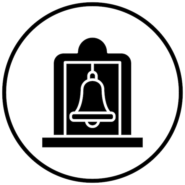 Diseño vectorial Estilo del icono de la torre del campanario