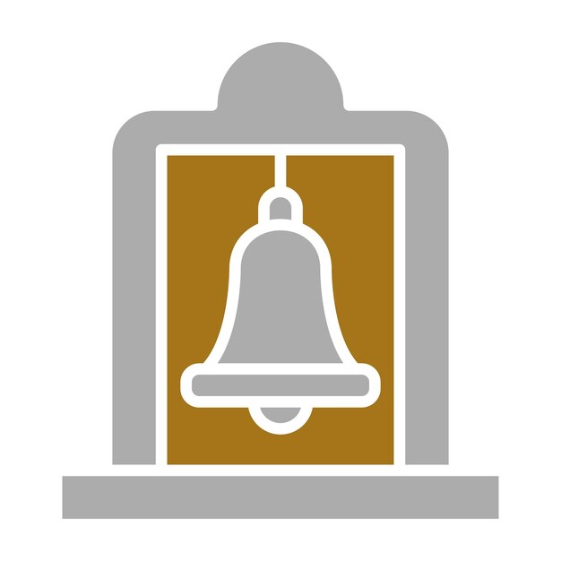 Diseño vectorial Estilo del icono de la torre del campanario
