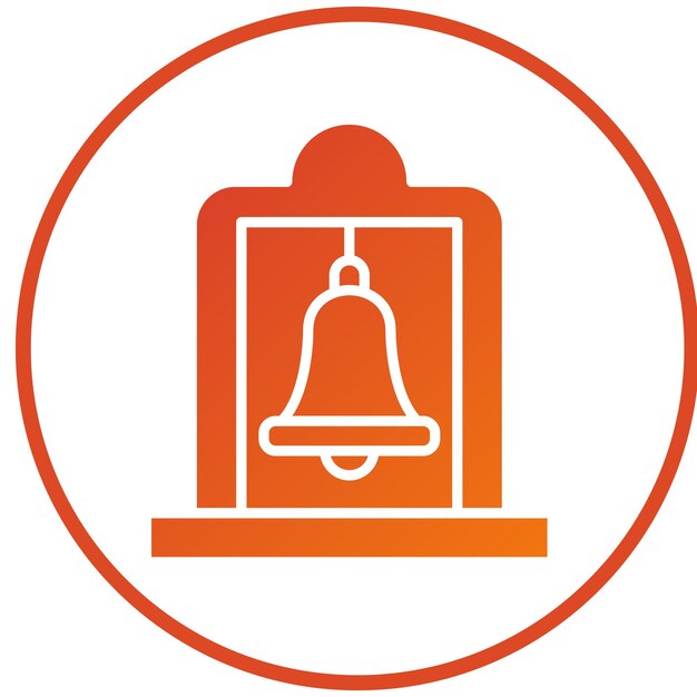 Diseño vectorial Estilo del icono de la torre del campanario