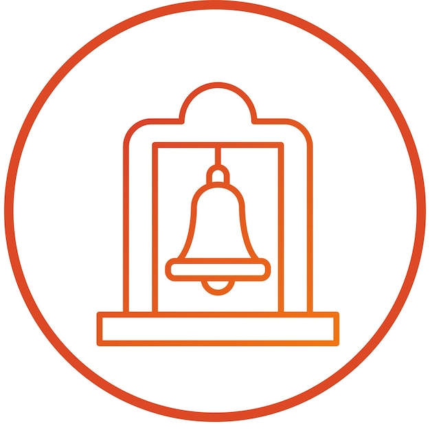 Diseño vectorial Estilo del icono de la torre del campanario