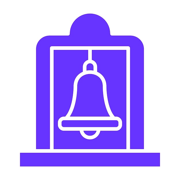 Diseño vectorial Estilo del icono de la torre del campanario