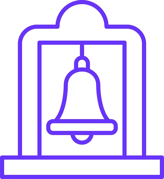Diseño vectorial Estilo del icono de la torre del campanario