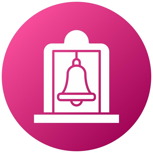 Diseño vectorial Estilo del icono de la torre del campanario