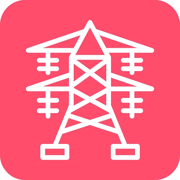 Diseño vectorial Estilo del icono de la torre eléctrica